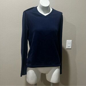 Rag and Bone Navy Blue V neck pullover sweater mens